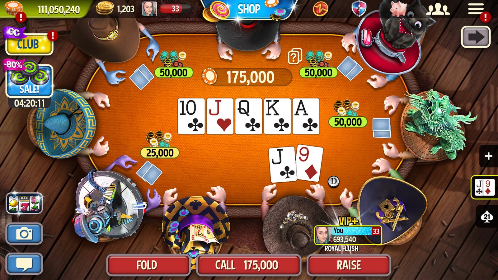 Three video games with realistic poker games