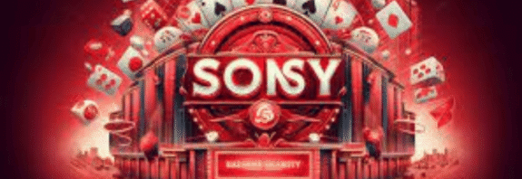 The Sonsy Game app interface on a smartphone, highlighting the lottery and login process.